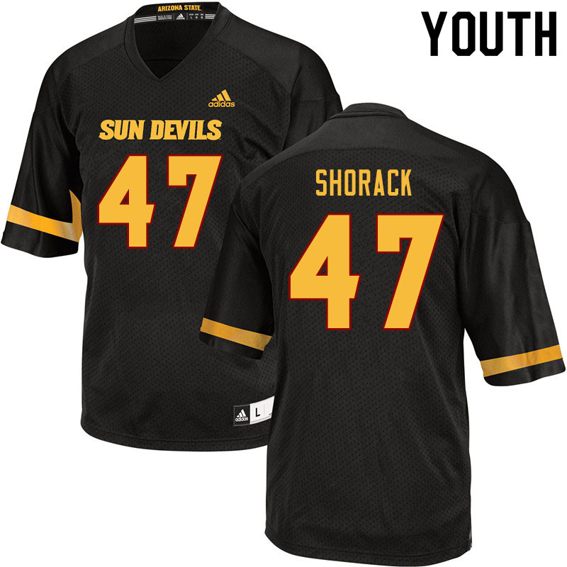 Youth #47 Thomas Shorack Arizona State Sun Devils College Football Jerseys Sale-Black